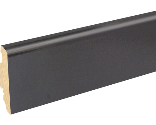 SKANDOR Sockelleiste schwarz glänzend FU60L 19x58x2400 mm