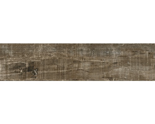 Feinsteinzeug Wand- und Bodenfliese Velden braun 25x99,5cm rektifiziert