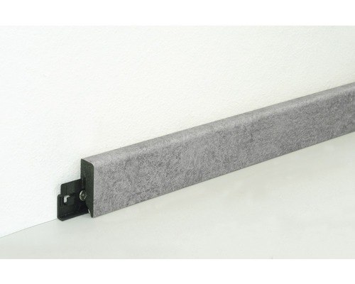SKANDOR Sockelleiste PVC KU048L grau matt 15x38,5x2400 mm