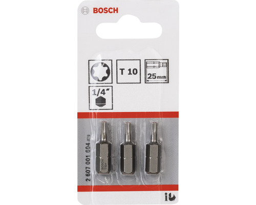 T10 3er-Pack Bosch Schrauberbit Extra-Hart 25 mm 