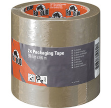 ROXOLID Packaging Tape Packbandset braun 2 x 50 mm x 66 m